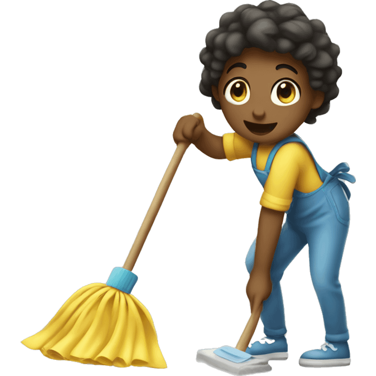 Cute cleaning emoji