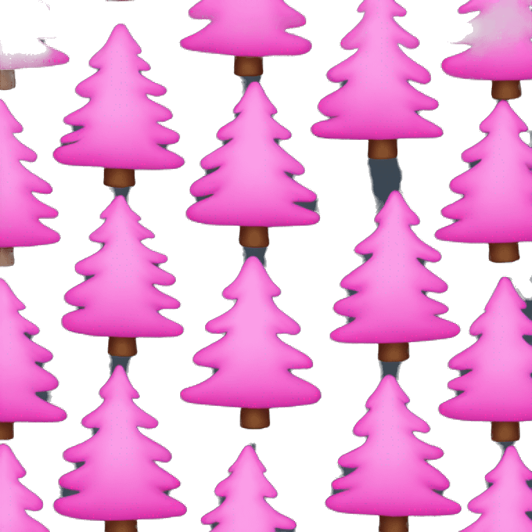 Pink Christmas tree  emoji