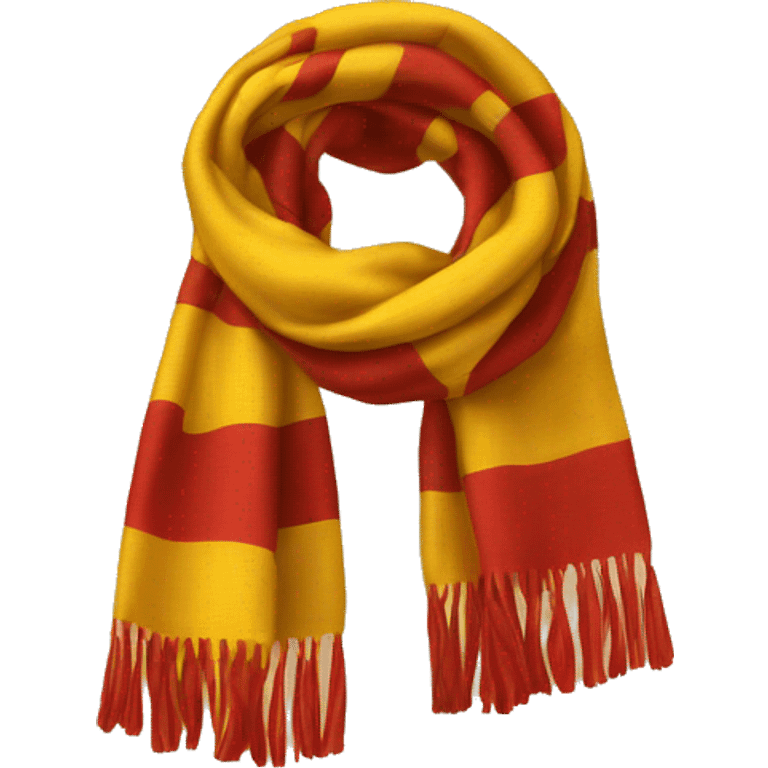 Scarf yellow and red emoji