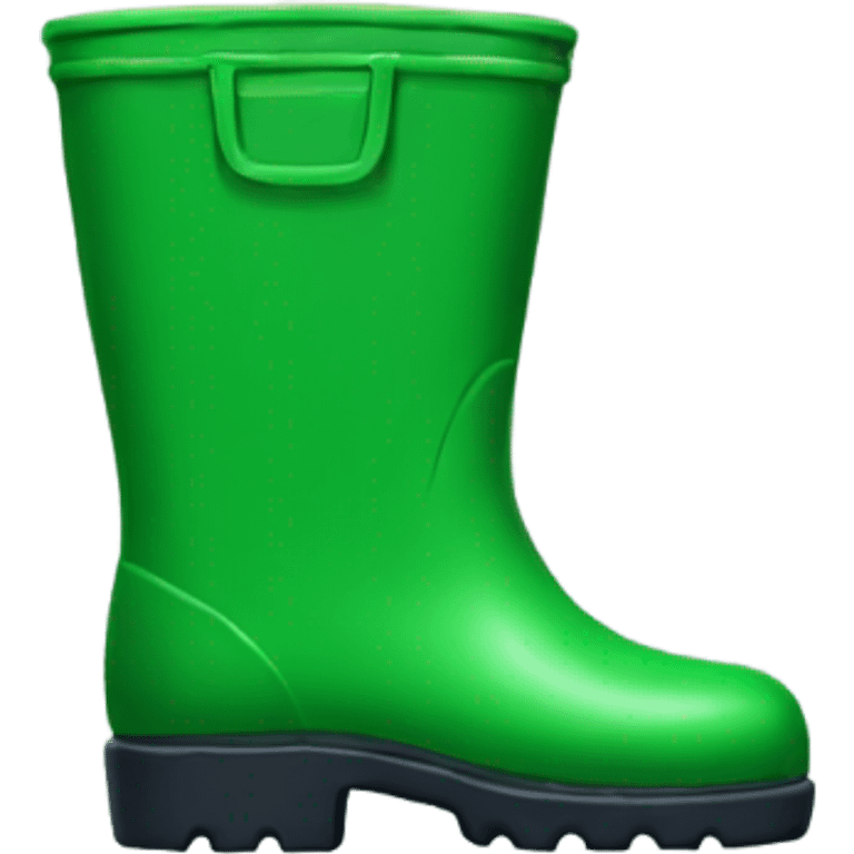 a green rubber wellington boot  emoji