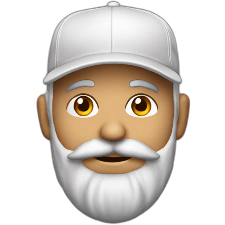 Viejo con barba y gorra de beisbol emoji