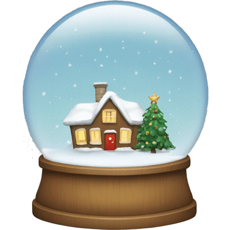 Christmas snow globe  emoji