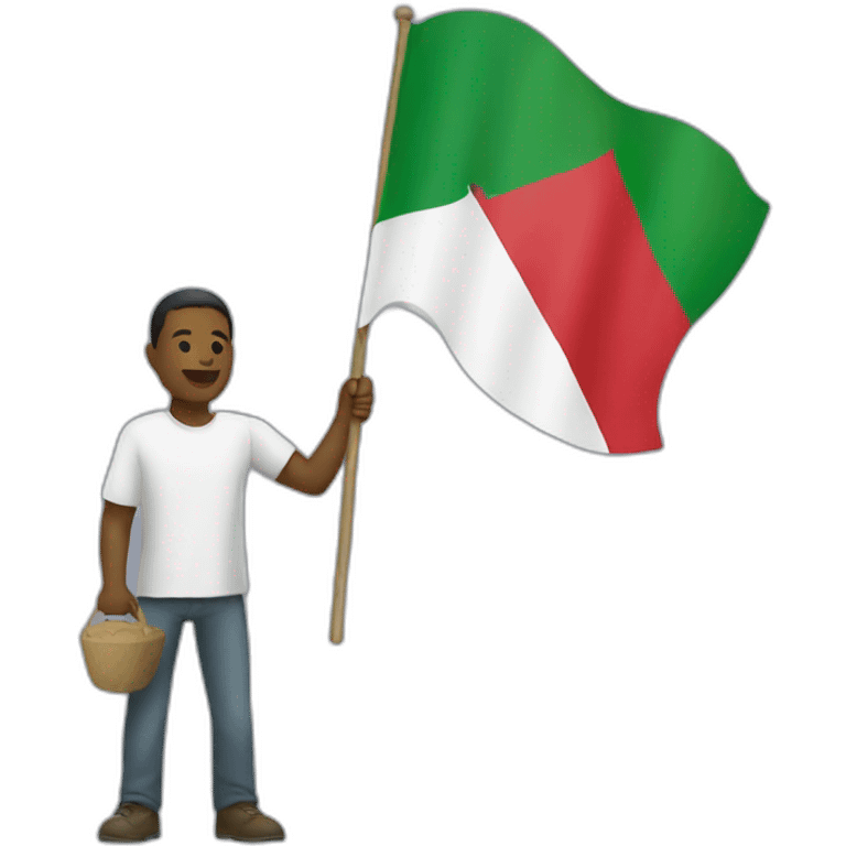 white men holding sudan flag emoji