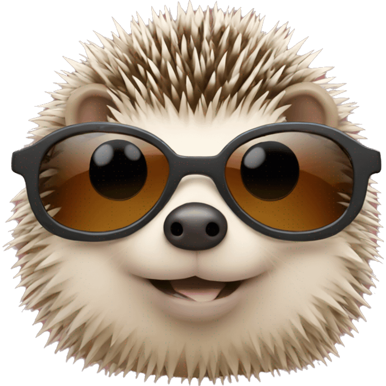 Hedgehog with sunglasses emoji