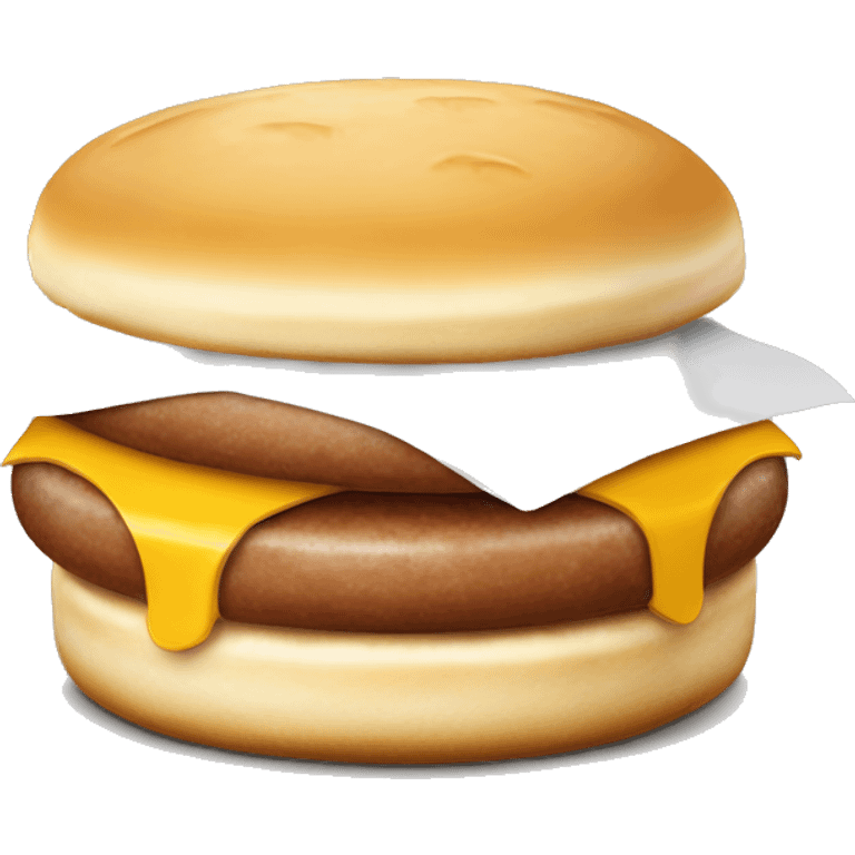 mcdonalds sausage egg and cheese McMuffin sandwich with english muffin  emoji