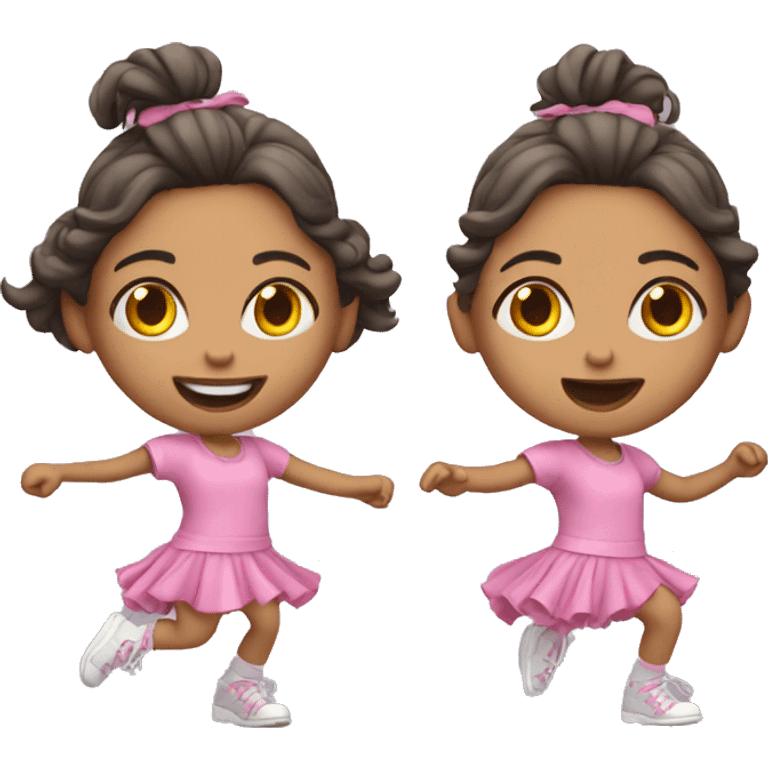 Cute 3d little girl emoji dance  emoji