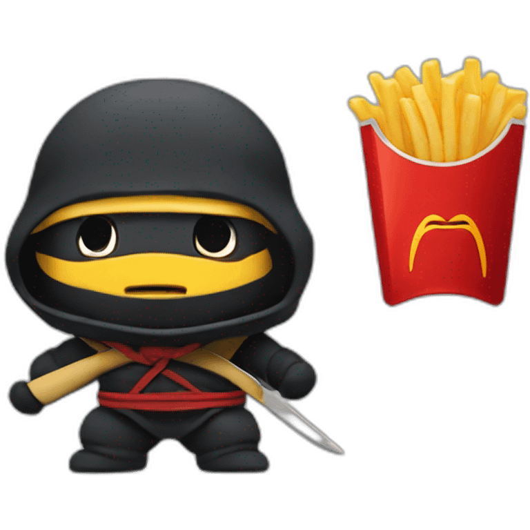 Tortu ninja entrain de manger McDonald's emoji