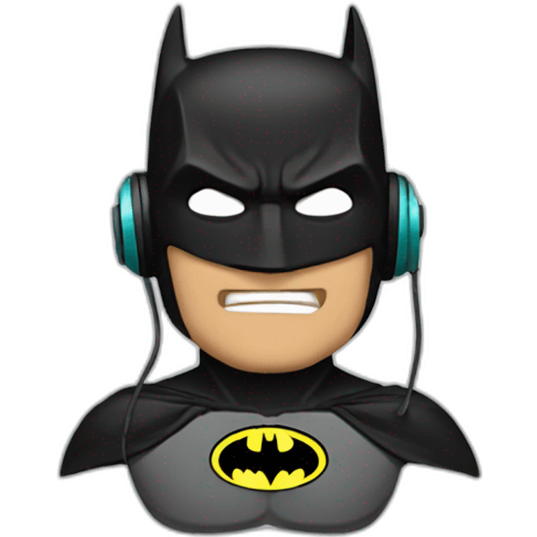 batman with headphone emoji