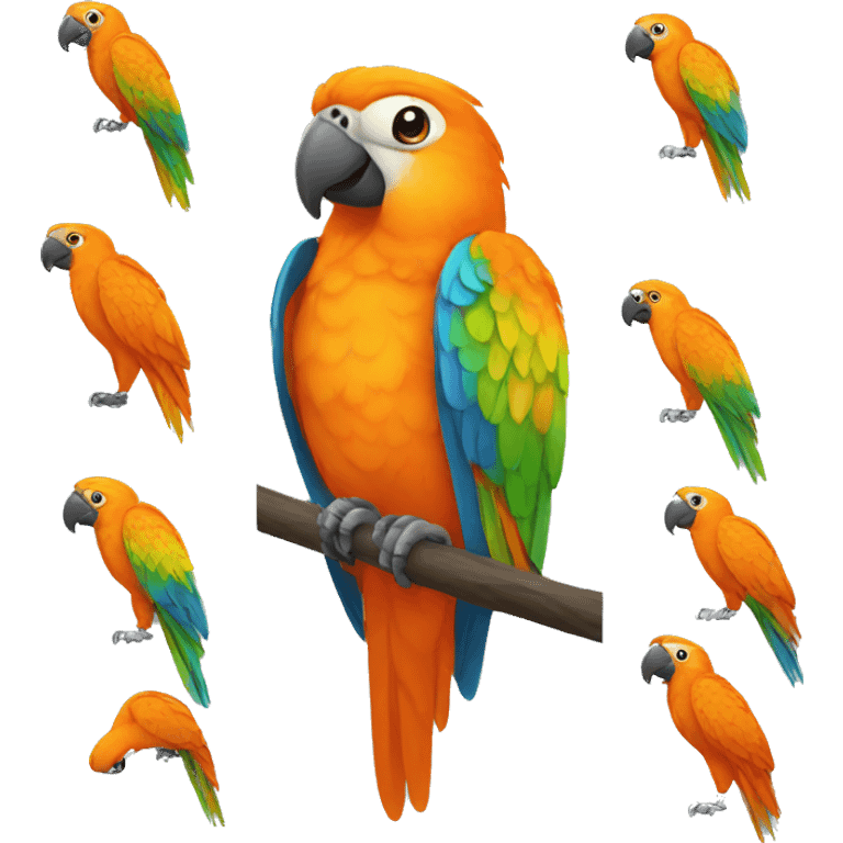 Orange parrot emoji