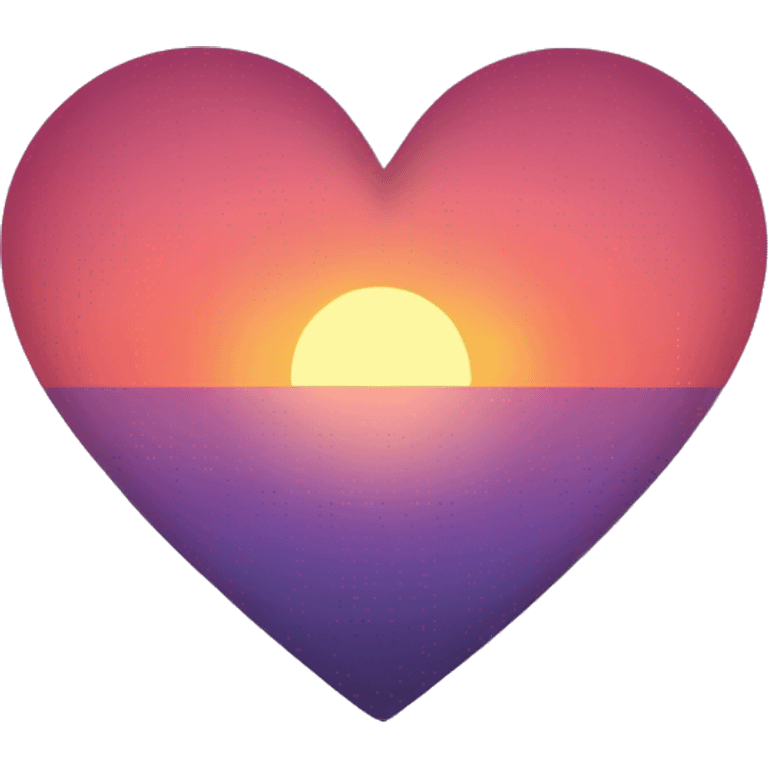 Un corazon con el color del atardecer emoji