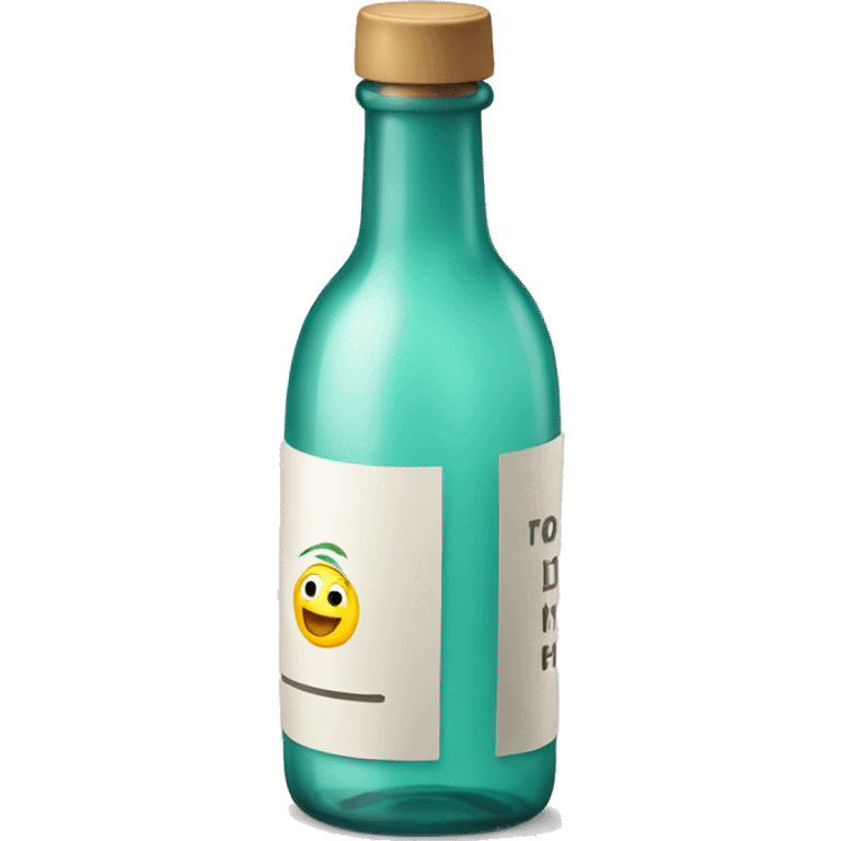 bottle with message emoji