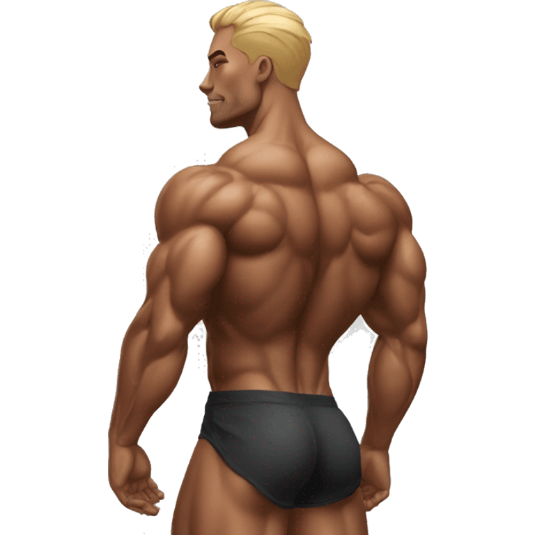 bodybuilder back pose  emoji