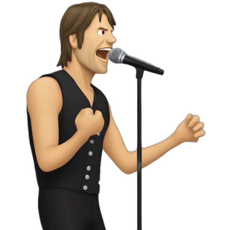 Bruce dickinson singing on stage emoji