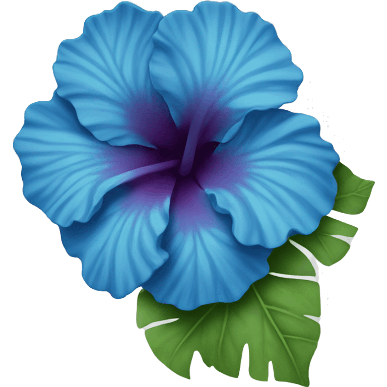 blue hibiscus flower with shades of blue  emoji