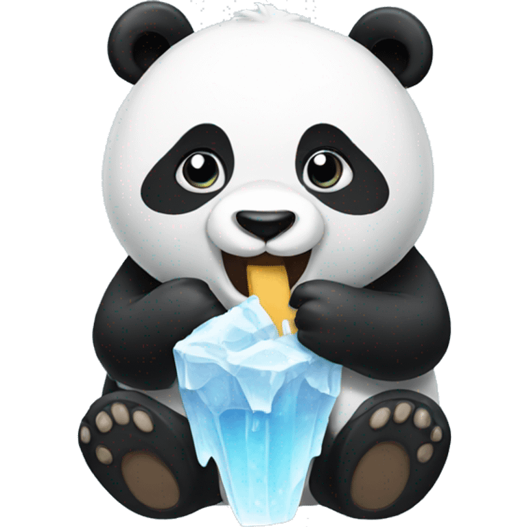 Panda eating ice  emoji