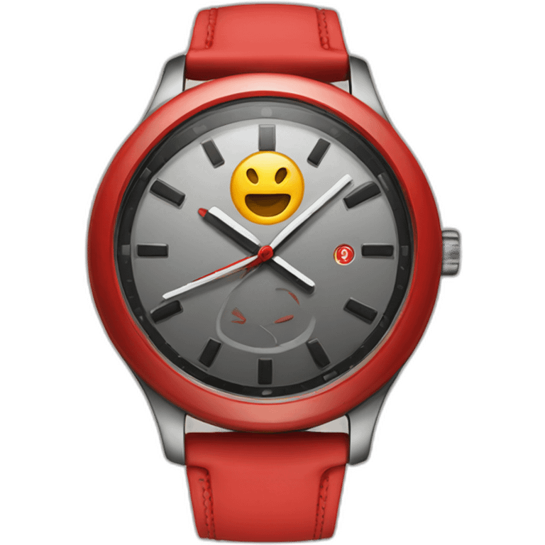 Reloj rojo emoji