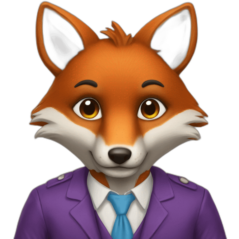 Un renard en costume emoji