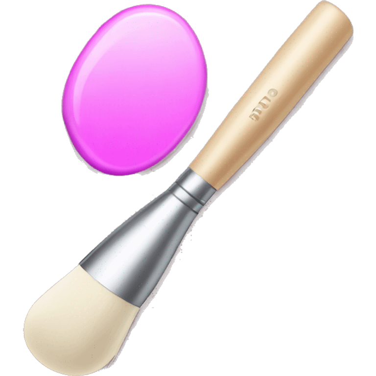 makeup brush & makeup emoji