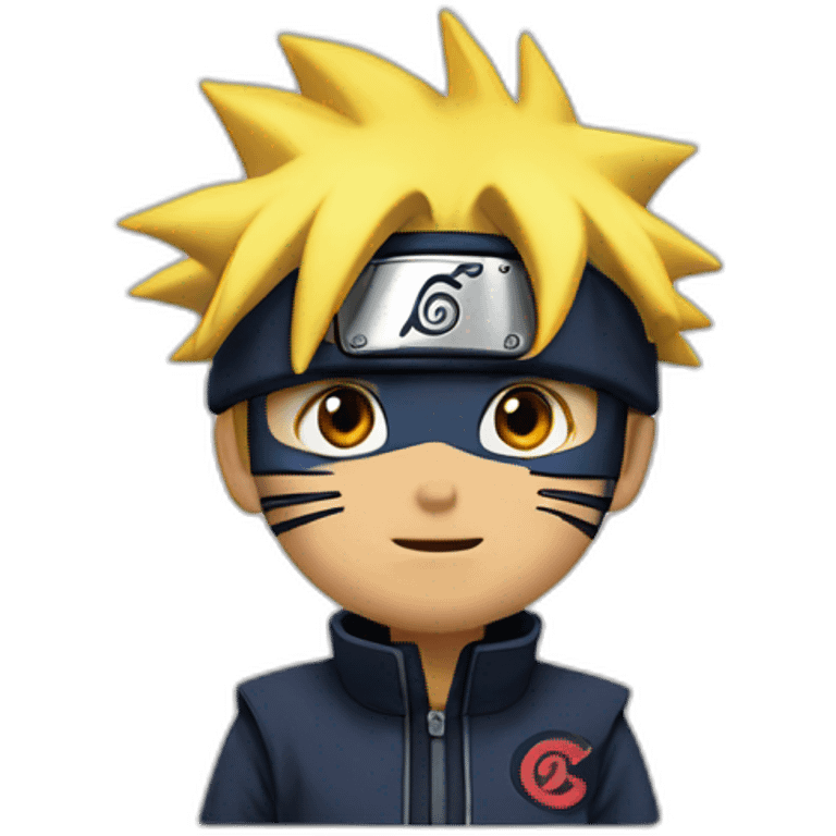 Cœur noir avec naruto dedans emoji