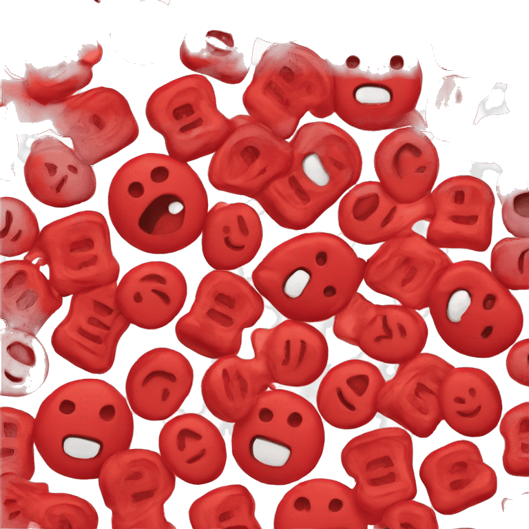 red gummy emoji