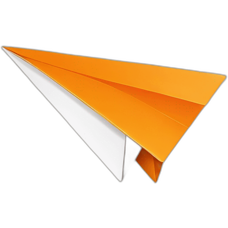 Orange and white Paper airplane emoji