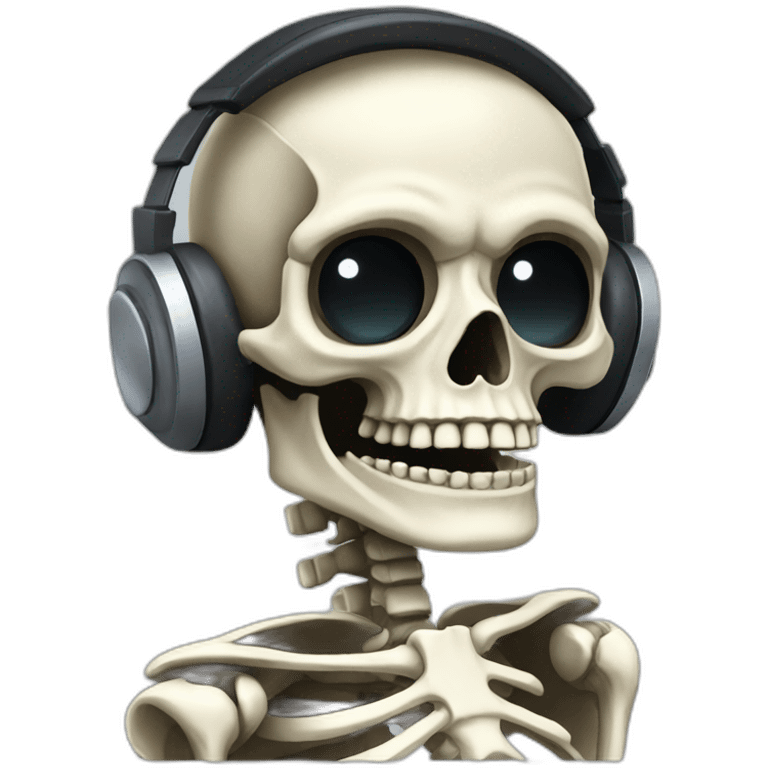 gamer skeleton emoji