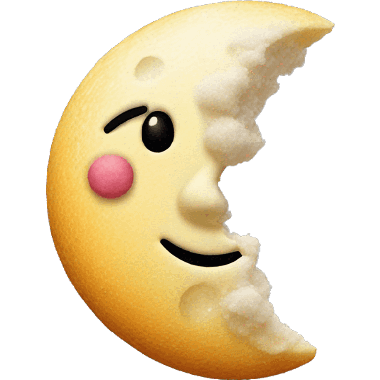 Moon made of sugar emoji