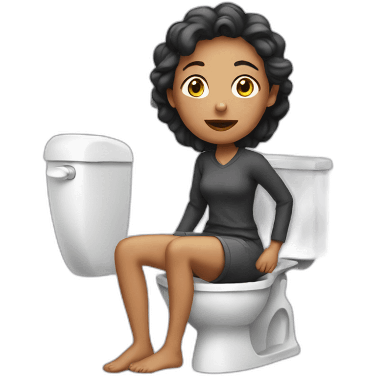 Woman sitting on the toilet emoji