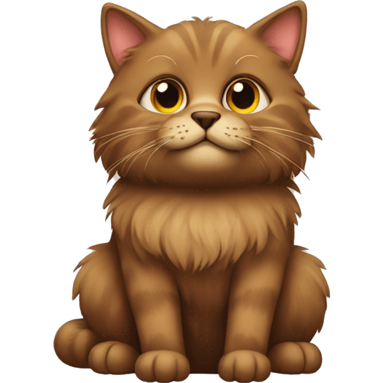 brown fluffy cat emoji