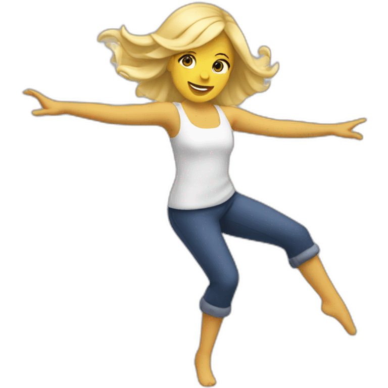 Fille blonde qui danse emoji