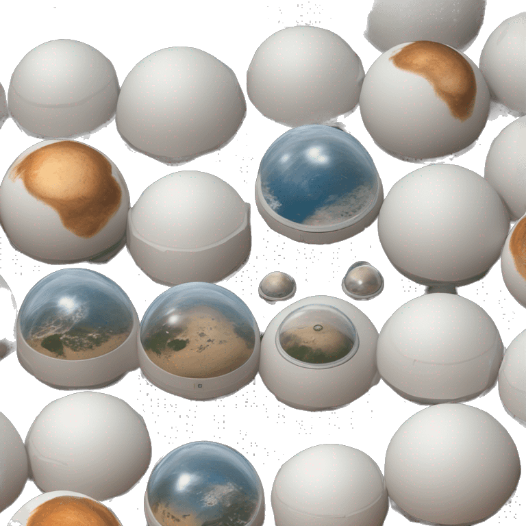 birds eye view of habitable domes like those for mars emoji