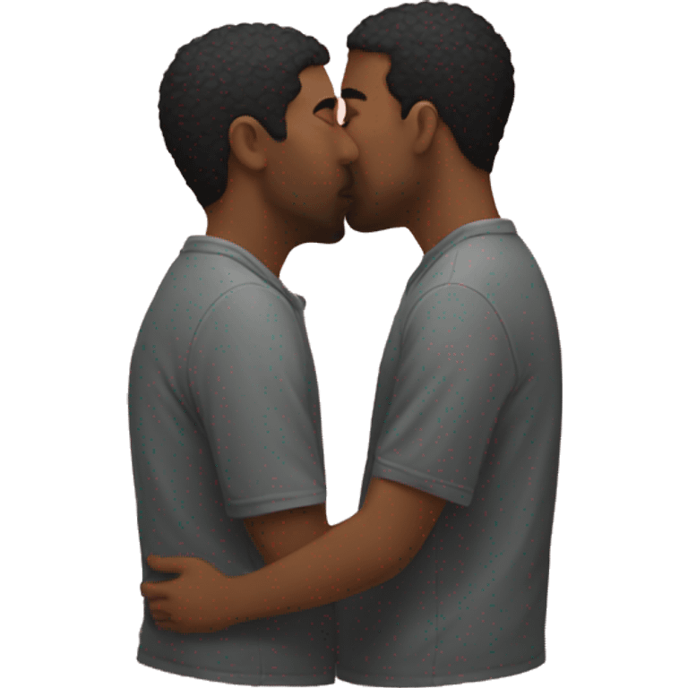 Two guys kissing  emoji