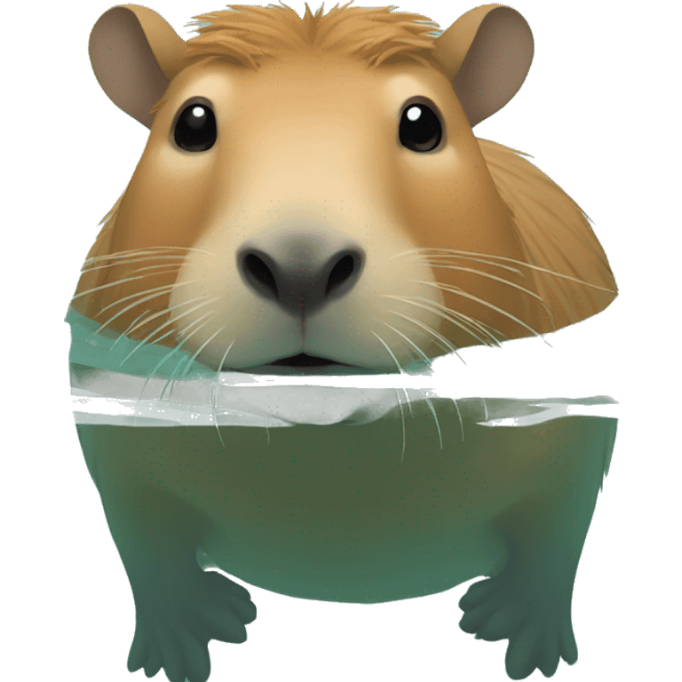 Capybara swimming  emoji