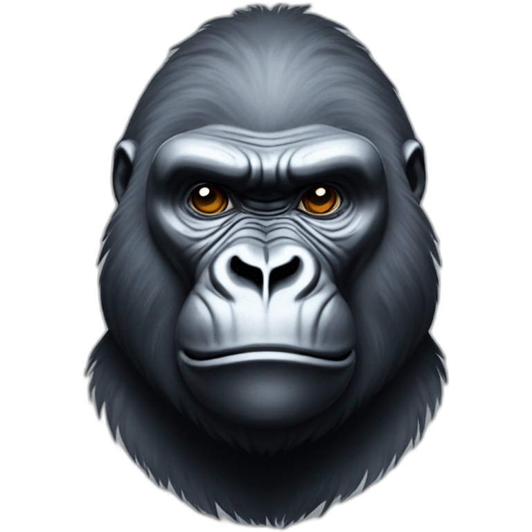 Silverback gorilla emoji