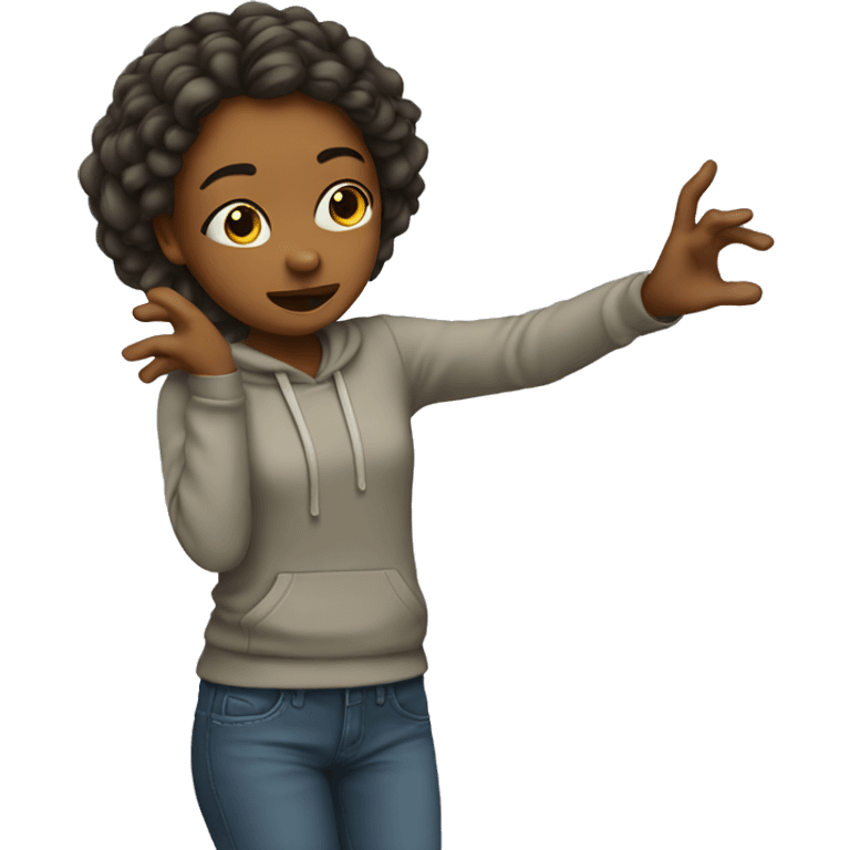 girl doing a dab emoji