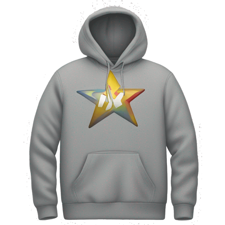 Gray Nike hoodie with a star  emoji