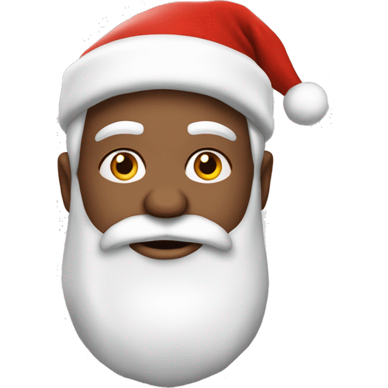 père Noël avec cadeau est costume rouge et barbe blanche emoji