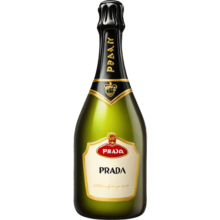 Prada champagne bottle emoji