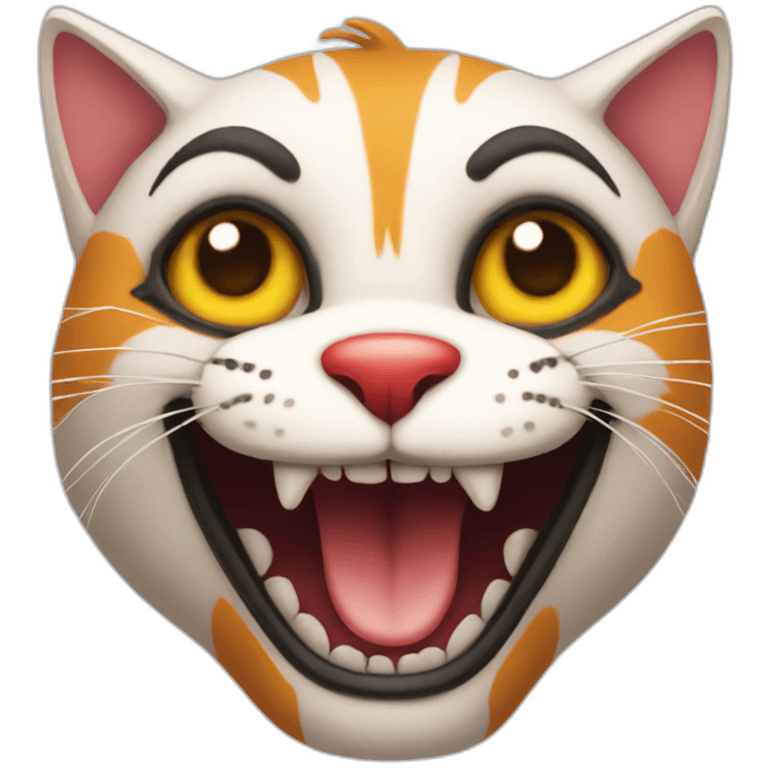 Cat clown emoji