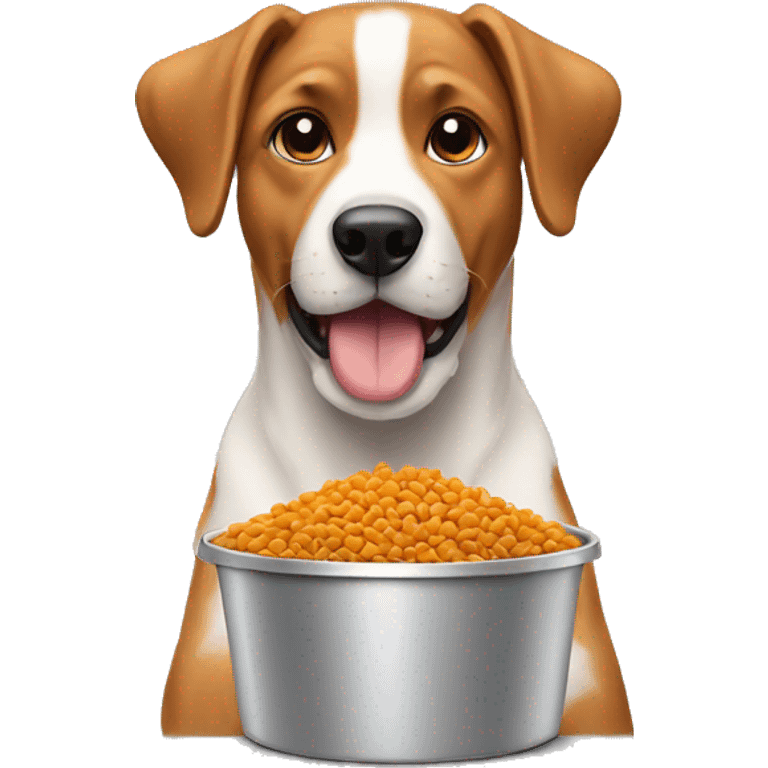 dog eating dog food emoji