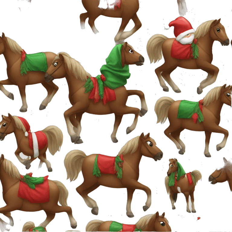 Christmas horses emoji