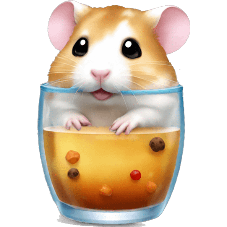 Hamster drinking boba emoji