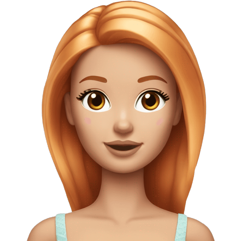 Beautiful Barbie ginger fair skin emoji