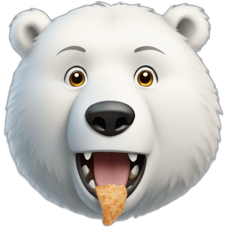 Bite sur un ours polaires emoji