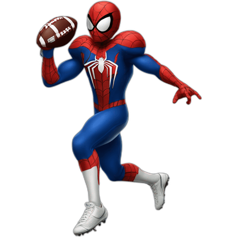 Spider-Man as a football player emoji