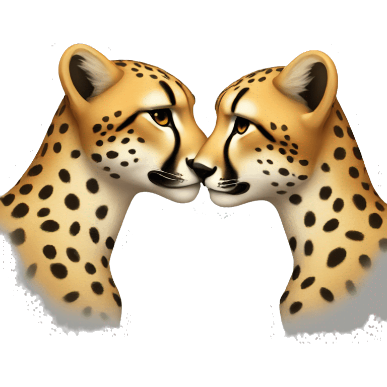 Kissing cheetah emoji