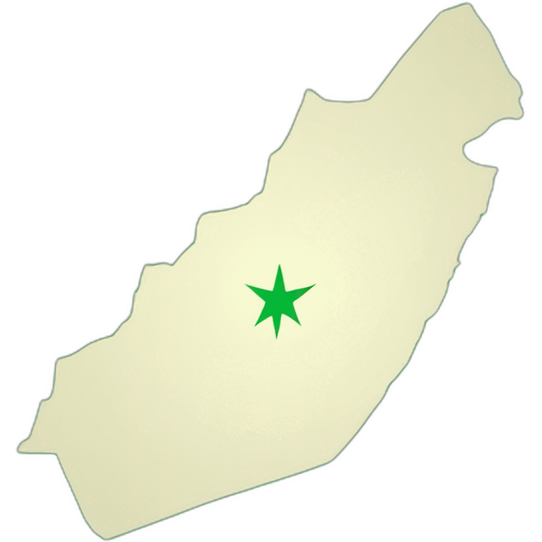 Saudi Arabia map in green color emoji