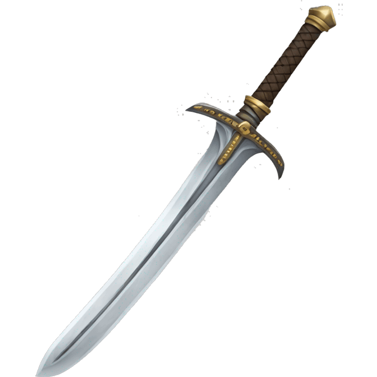 zulfiqar sword with double blade at the end and curvy all long emoji