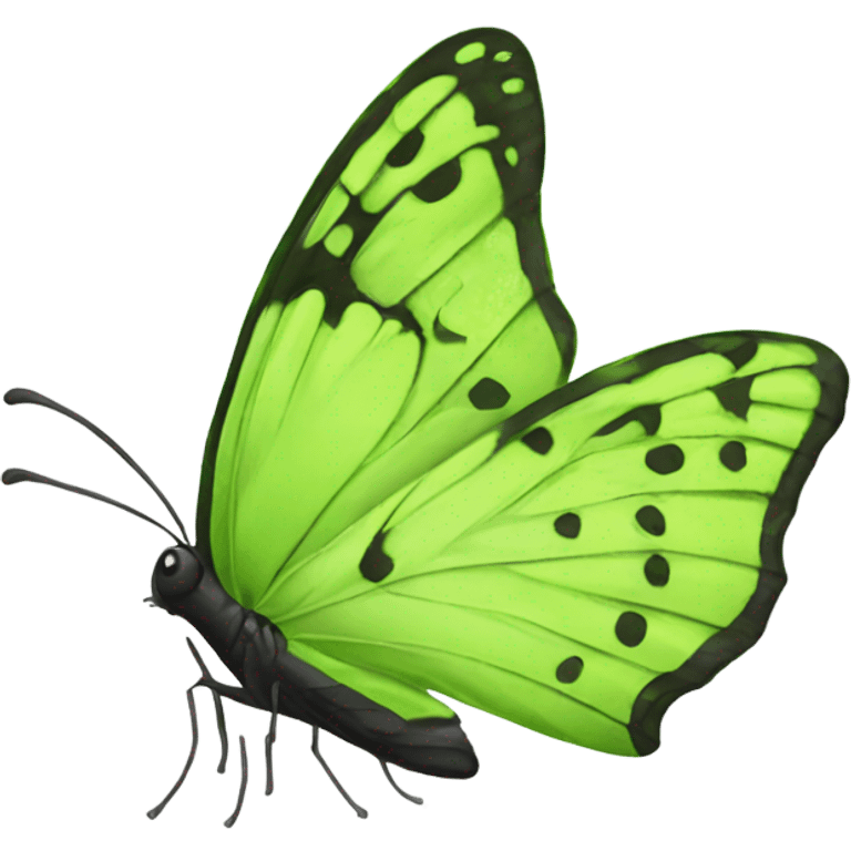 lime green butterfly  emoji