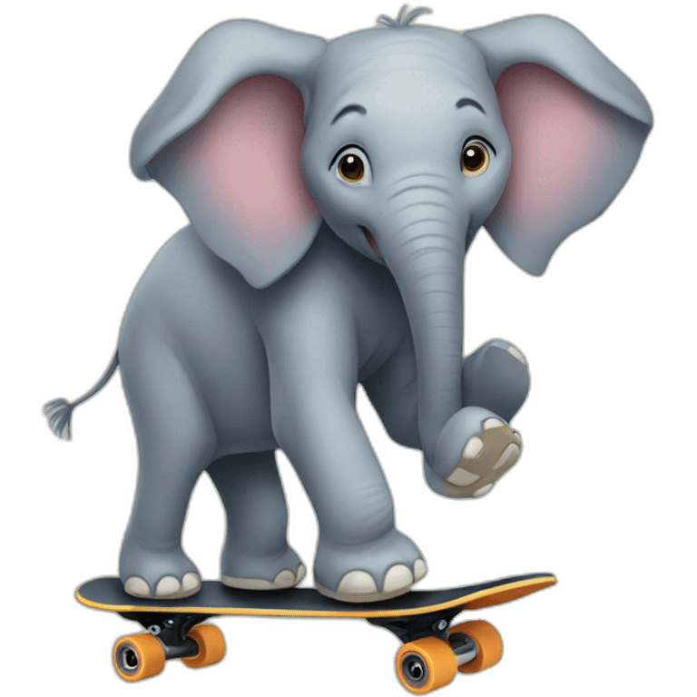 Elephant on a skateboard  emoji